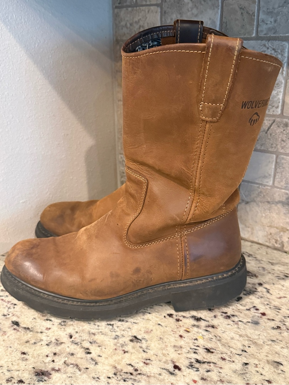 Wolverine Wellington Soft Toe Pull On Boots Size 11 Extra Wide